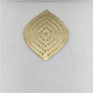 FO288 26 mm 1 perforación Figura Baño Oro Figuras Bañadas en Oro y Plata hecho de Bronce Bañado en Oro 18K