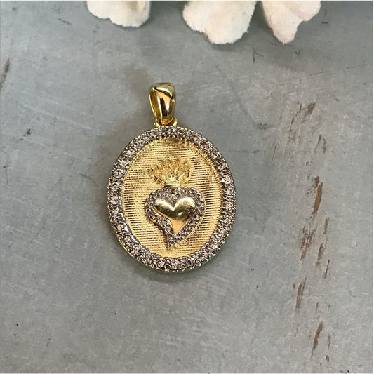 FO373 Detente Ovalado Circones 27 x 17mm Figura Baño Oro Figuras Bañadas en Oro y Plata hecho de Bronce Bañado en Oro 18K