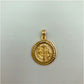 FO432 Colgante San Benito Circones M 18 mm Figura Baño Oro Figuras Bañadas en Oro y Plata hecho de Bronce Bañado en Oro 18K