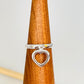 WP38 Anillo con Corazón Calado Colgante de 15x12 mm Argolla de 3 mm Anillo Baño Plata Anillos Bañados en Oro y Plata hecho de Bronce Bañado en Plata 50 ml Joyas Bañadas en Plata