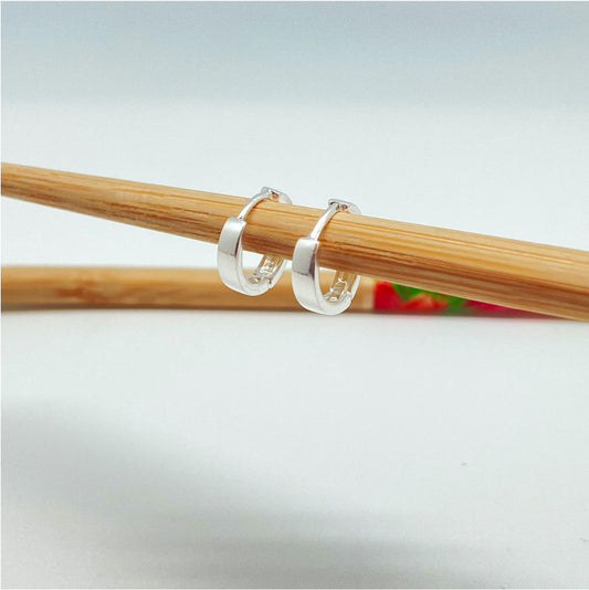 XP276 Aro Argolla Lisa 14 x 5 mm Aro Baño Plata Aros Bañados hecho de Bronce Bañado en Plata 50 ml Joyas Bañadas en Plata