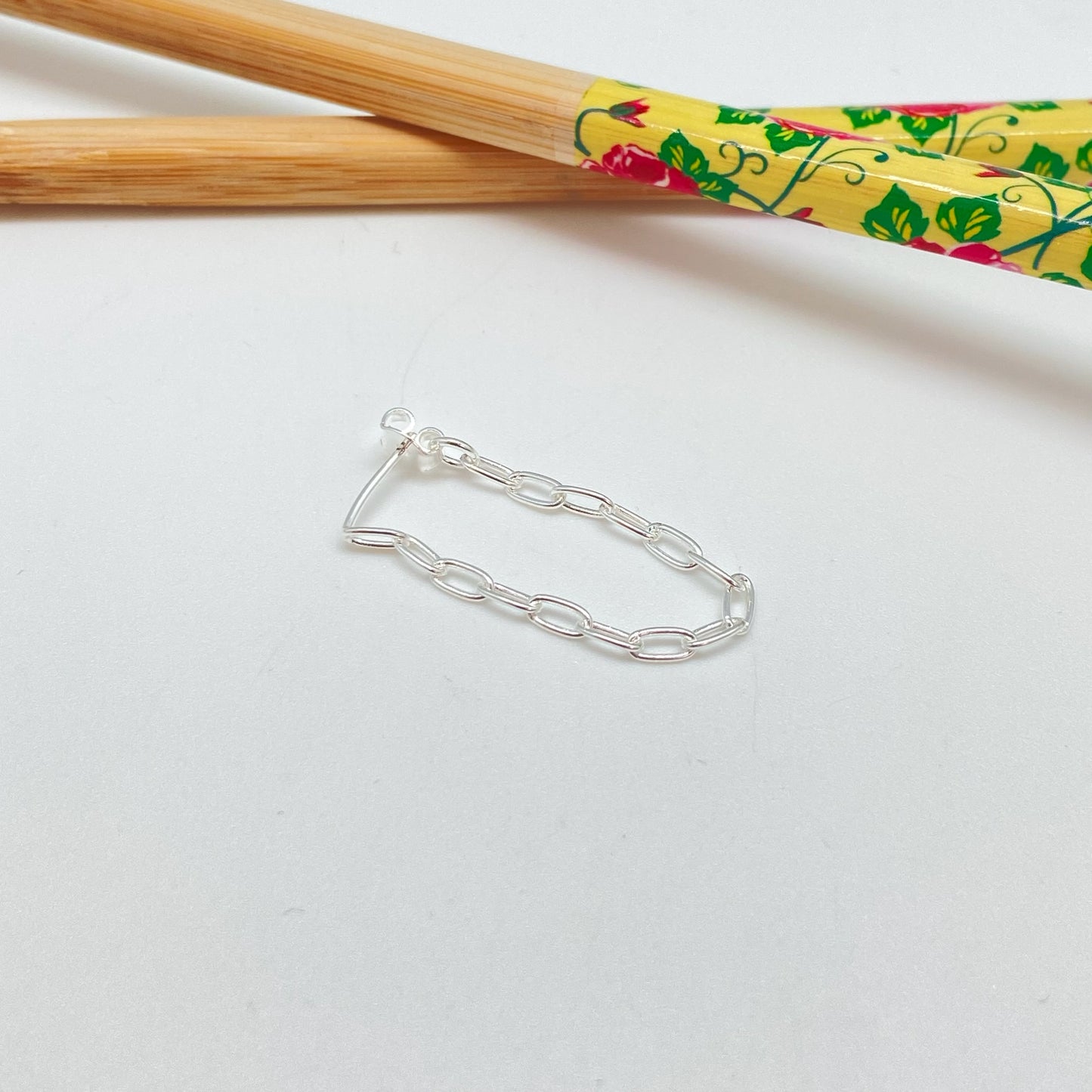 XP304 Aro Cadena candado eslabon 4x2 mm Largo cadena 6 cm Aro Baño Plata