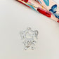 FP914 Colgante Niñita con circones 15x12 mm más argollita Figura Baño Plata