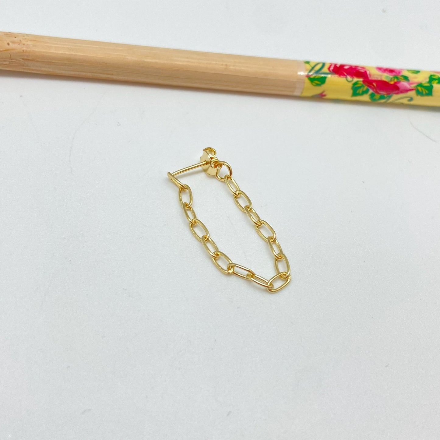 XO304 Aro Cadena candado eslabon 4x2 mm Largo cadena 6 cm Aro Baño Oro