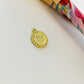 FO1021 Colgante mandala estrella estampada y mini bolitas en el borde dia. 10 mm mas argollita Figura Baño Oro Figuras Bañadas hecho de Bronce Bañado en Oro 18K Joyas Bañadas en Oro