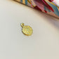 FO1018 Colgante mini mandala borde irregular estrella estampada dia. 6 mm más argollita Figura Baño Oro