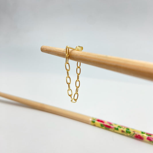 XO304 Aro Cadena candado eslabon 4x2 mm Largo cadena 6 cm Aro Baño Oro