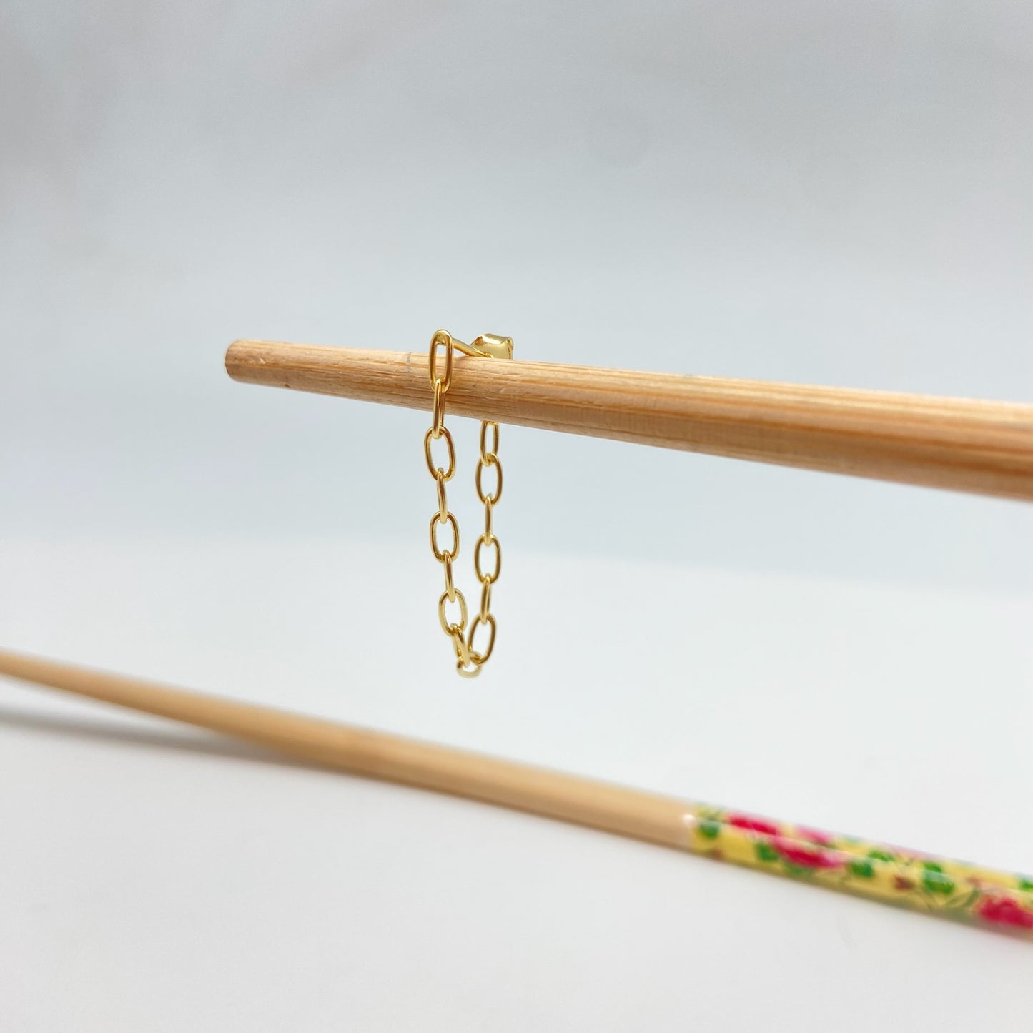 XO304 Aro Cadena candado eslabon 4x2 mm Largo cadena 6 cm Aro Baño Oro
