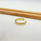 WO62 Anillo Ajustable Estrellas con resina color Dia. 18 mm ancho 3 mm Anillo Baño Oro