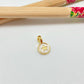 FO1023 Colgante medalla estrella en relieve con resina color dia. 7 mm mas valier fijo 4 mm perforación 3 mm Figura Baño Oro