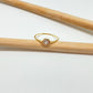 WO58 Anillo solitario circon cristal 5 mm argolla 1 mm espesor Anillo Baño Oro Anillos Bañados hecho de Bronce Bañado en Oro 18K Joyas Bañadas en Oro