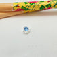 FP967 Colgante Punto de Luz 6 mm para pasar Circón Agua Marina Figura Baño Plata