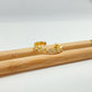 WO62 Anillo Ajustable Estrellas con resina color Dia. 18 mm ancho 3 mm Anillo Baño Oro