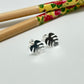 XP313 Aro Monstera 12 x 10 mm Aro Baño Plata Aros Bañados hecho de Bronce Bañado en Plata 50 ml Joyas Bañadas en Plata