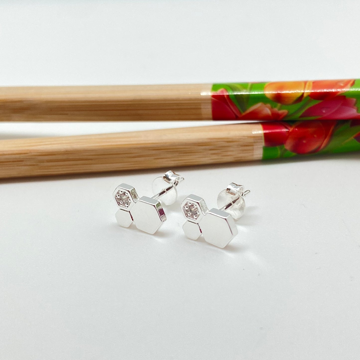 XP247 Aro Rombos y Circón 7x10 mm Aro Baño Plata
