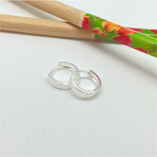 XP275 Aro Argolla Mate 12x 5 mm Aro Baño Plata Aros Bañados hecho de Bronce Bañado en Plata 50 ml Joyas Bañadas en Plata