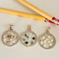 FP04 Colgante alambrismo con opciones de cuentas 27 mm mas valier Bulgari Figura Baño Plata