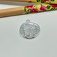 FP1033 Colgante medalla Cruz en relieve con inscripción borde irregular doble faz 18 x 20 mm mas argollita Figura Baño Plata