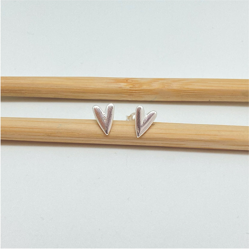 XP286 Aro corazon alargado 10 x 7 mm Aro Baño Plata Aros Bañados hecho de Bronce Bañado en Plata 50 ml Joyas Bañadas en Plata