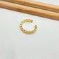 WO62 Anillo Ajustable Estrellas con resina color Dia. 18 mm ancho 3 mm Anillo Baño Oro