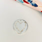 FP905 Colgante Redondo Corazón con Circones 15 mm Figura Baño Plata