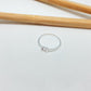 WP56 Anillo 1 circon cristal baguette 4x2 mm argolla 1 mm espesor Anillo Baño Plata Anillos Bañados hecho de Bronce Bañado en Plata 50 ml Joyas Bañadas en Plata