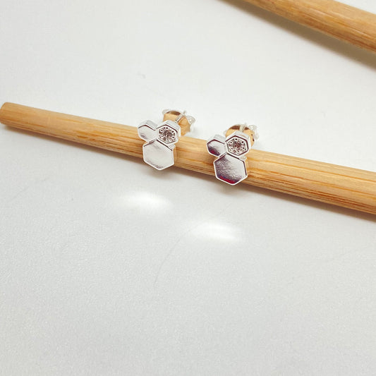 XP247 Aro Rombos y Circón 7x10 mm Aro Baño Plata