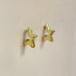 XO291 Aro argolla estrella chica 10 mm Espesor 2 mm Aro Baño Oro