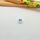 FP967 Colgante Punto de Luz 6 mm para pasar Circón Agua Marina Figura Baño Plata