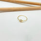 WO58 Anillo solitario circon cristal 5 mm argolla 1 mm espesor Anillo Baño Oro Anillos Bañados hecho de Bronce Bañado en Oro 18K Joyas Bañadas en Oro