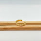 WO62 Anillo Ajustable Estrellas con resina color Dia. 18 mm ancho 3 mm Anillo Baño Oro