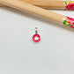 FP1023 Colgante medalla estrella en relieve con resina color dia. 7 mm mas valier fijo 4 mm perforación 3 mm Figura Baño Plata