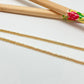 CO07 Collar de Mostacillas Largo 40 cm Cadena Terminada Baño Oro