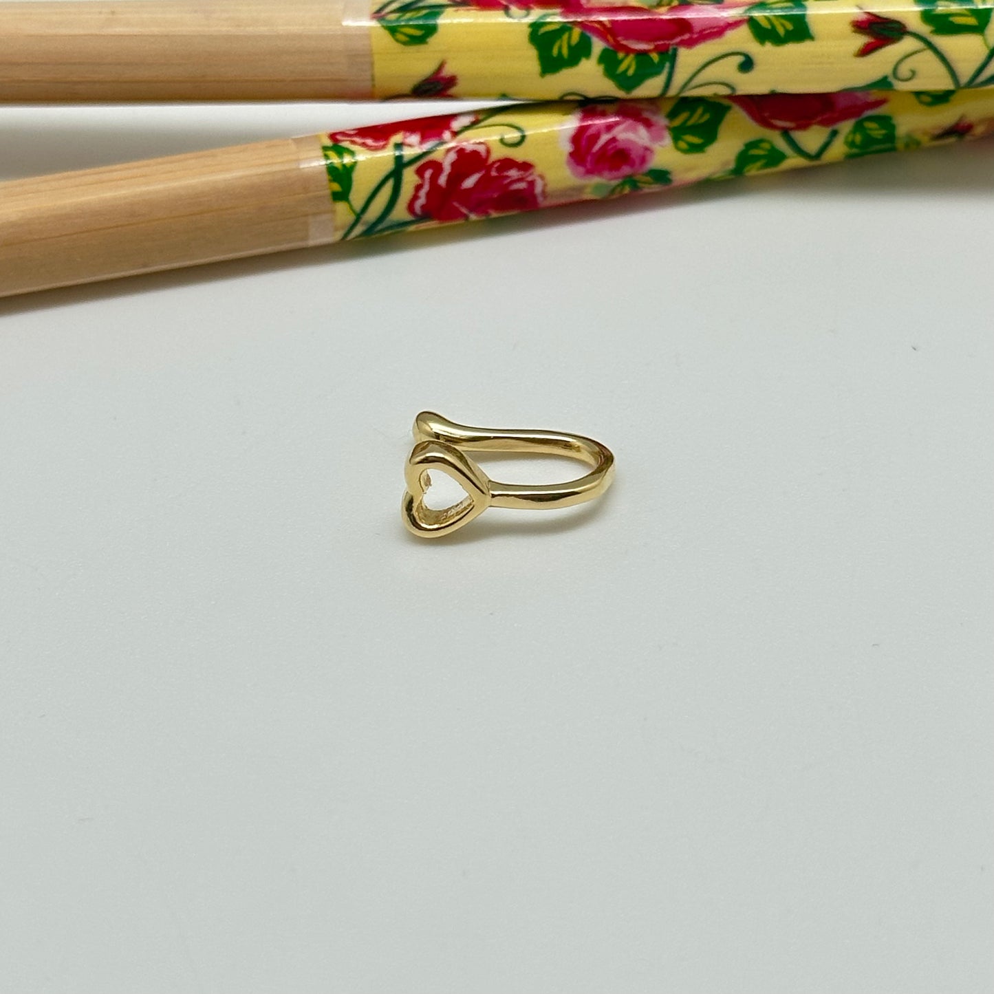XO321 Cuff Corazon Calado 5 mm Aro Baño Oro