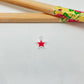 FP1022 Colgante mini estrella borde con puntitos con resina color 9x9 mm mas argollita Figura Baño Plata