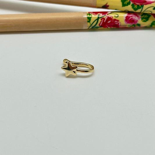 XO320 Cuff Estrella 7 mm Aro Baño Oro