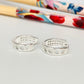XP213 Aro Argolla Presión Circones y Corazones Calados 13 mm ancho 4 mm Aro Baño Plata Aros Bañados en Oro y Plata hecho de Bronce Bañado en Plata 50 ml Joyas Bañadas en Plata