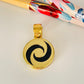 FO07 Colgante Resina Color Negro 21 mm mas valier tipo Bulgari Figura Baño Oro