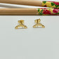 XO300 Aro corazones en fila trepador 12 x 3 mm Aro Baño Oro