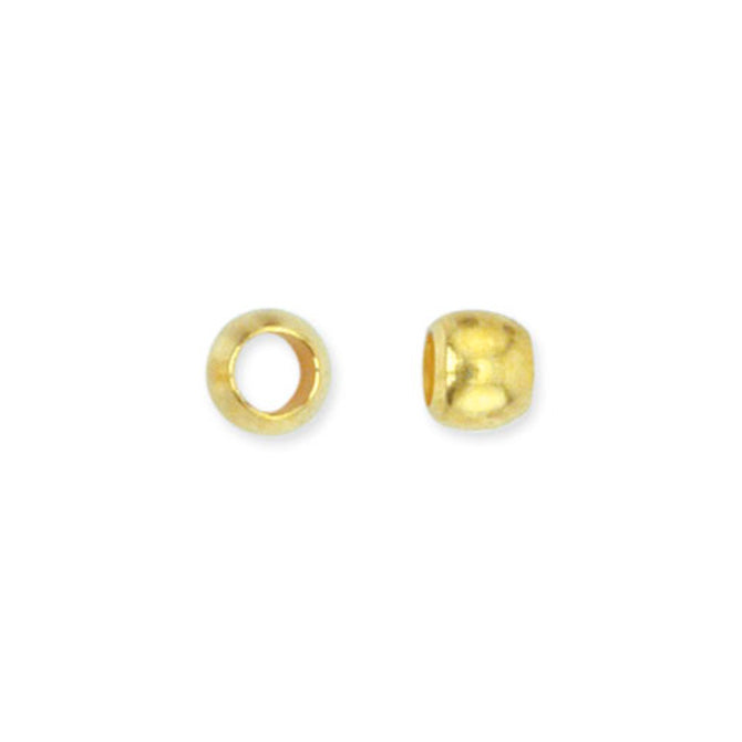 IN36 Terminal de apriete (puede ser usado como bolita) Diámetro 2.0 mm diámetro interno 1.3 mm para ser usado con alambre entre 0.25 y 0.33 mm Baño Oro Insumo Neutro Accesorios Varios