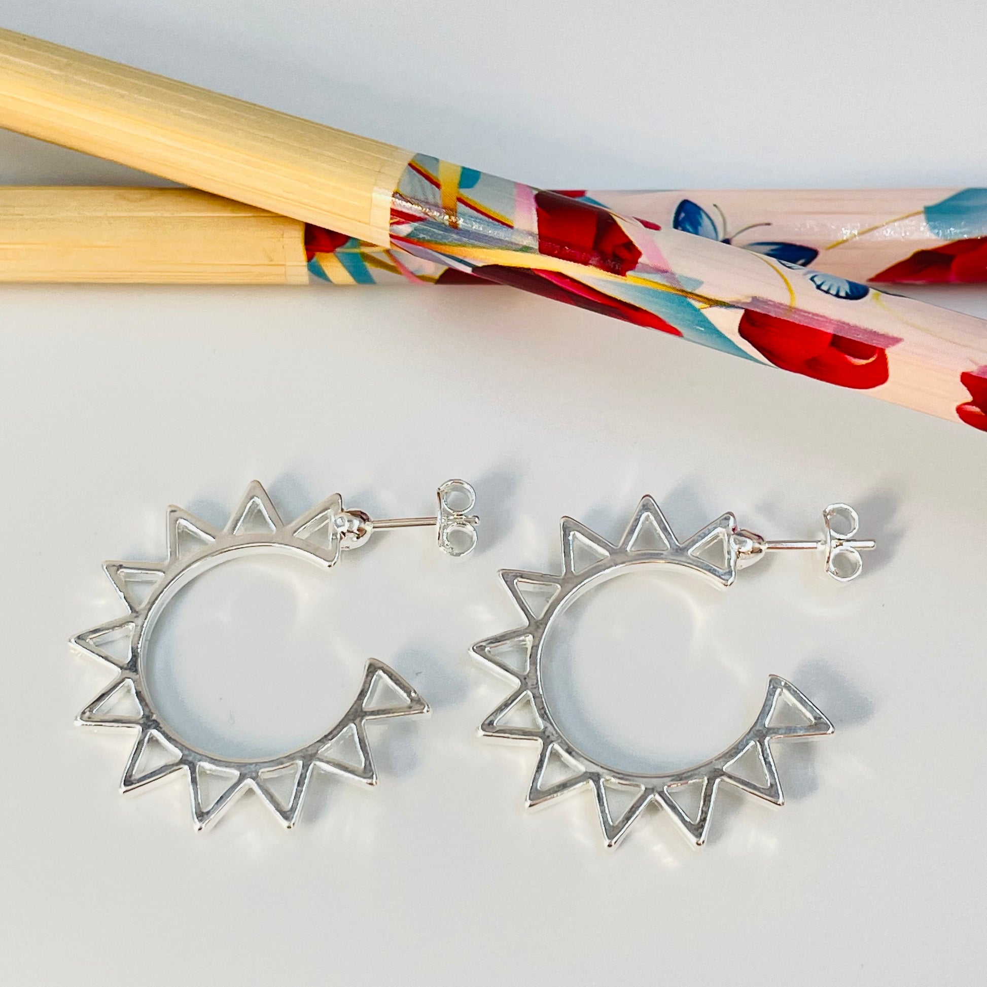 XP218 Aro Media argolla con puntas 22 mm Aro Baño Plata